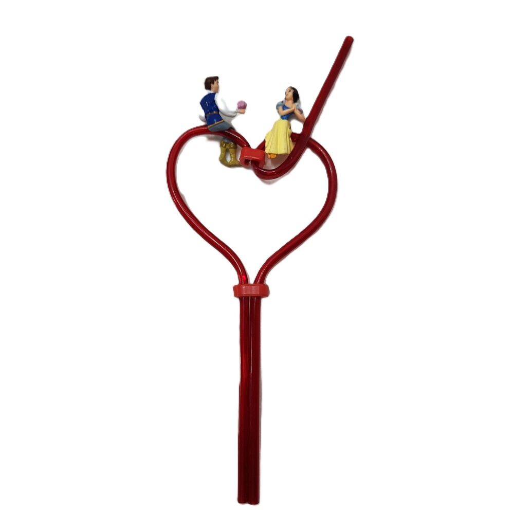 Disney Snow White Silly Straw 90s Heart‑Shaped Collector Item